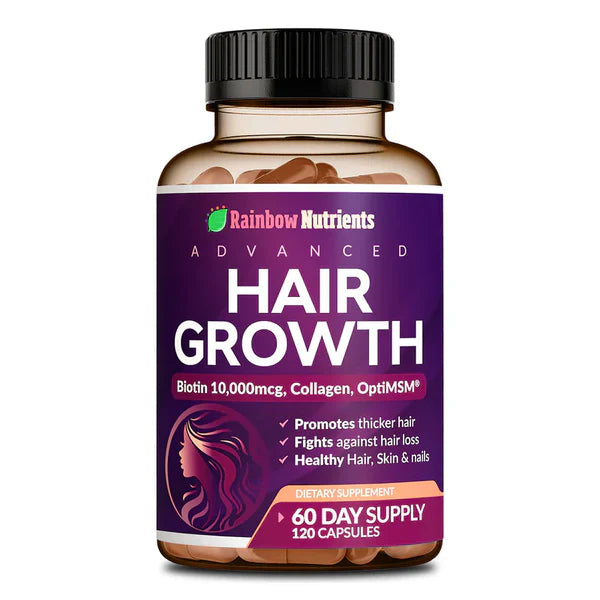 HairGrowth™ Rainbow Nutrients: Suplemento capilar ORIGINAL x 60 Dias